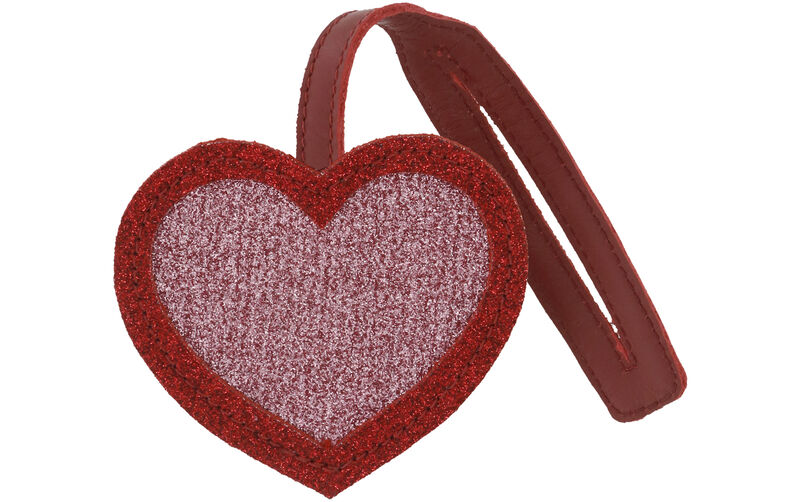 Glitter Heart Bag Charm, , large